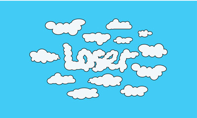 Clouds in the blue sky 