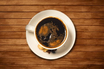 cup of coffee on table