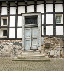 Old house wooden door