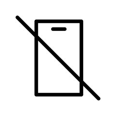 No smart phone allowed. Vector.