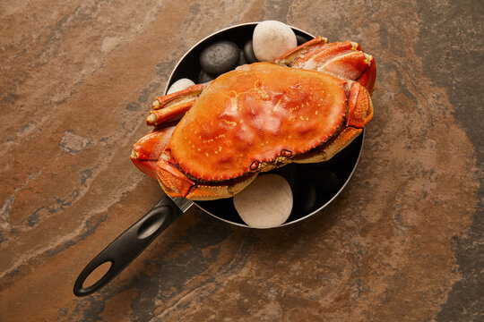 Top View Uncooked Crab Solid