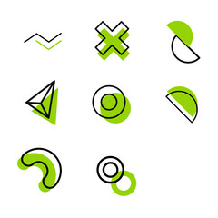 geometric icon set design