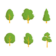 green tree illustration set design
