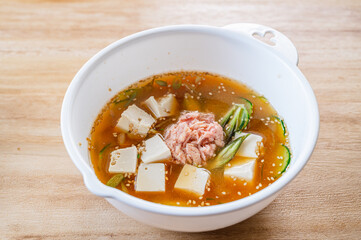 ツナが入った冷や汁