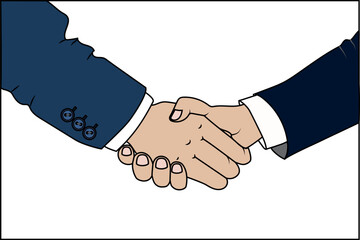 Friendly handshake of two business men businessmen