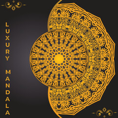 Luxury mandala backgropund design with golden ornament