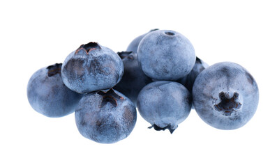 Fresh blueberry isolated on white background. Bilberry or whortleberry. Clipping path.