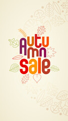Autumn Sale concept typographic design.