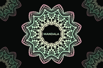 Abstract mandala background design. Frame mandala pattern design.