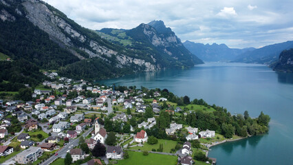 |Weesen,  Szwajcaria, Alpy, Góry, turystyka, krajobraz, charakter, lato, góra, podróż, Wakacje, super - obrazy, fototapety, plakaty