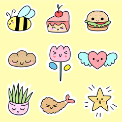 set of icons for food