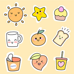 food and drink icons set