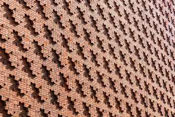 Red brick wall grunge texture background