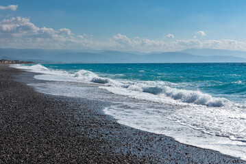 a beach in the Mediterranean sea