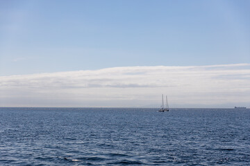 sailboats on a sunny, summer morning