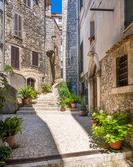 Fototapeta na wymiar The beautiful village of Bassiano, in the Province of Latina, Lazio, central Italy.