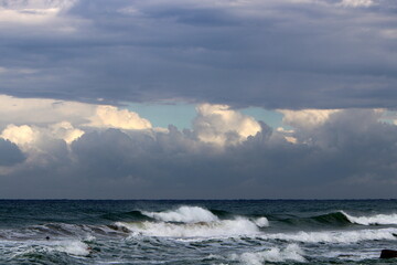 The sky over the Mediterranean Sea in northern Israel.