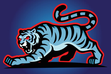 Tiger Blue Tiger Tiger Attack