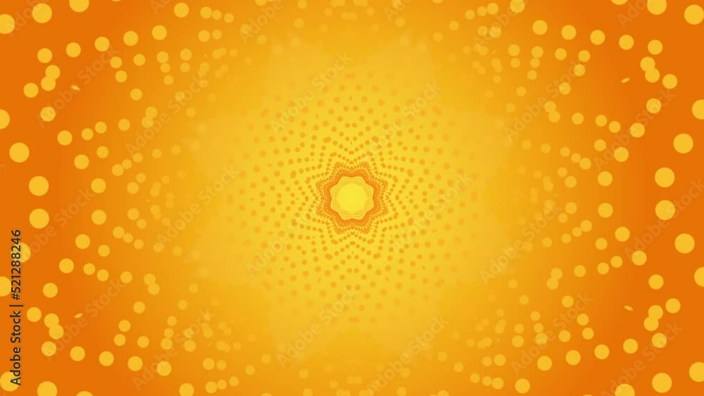 Poster tunnel with simple pattern of dots. motion. simple light pattern with dots and tunnel effect. moving