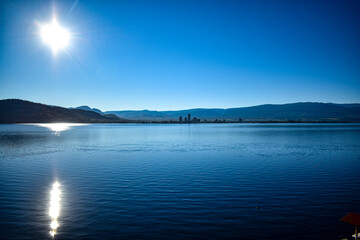 lake and mountains