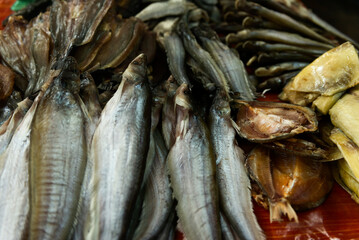 Selection of dried fish