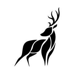 
Vector image of a deer with antlers. symbol. Vector icon.
