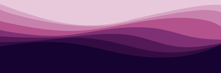 wave pattern landscape gradient color flat design vector illustration good for wallpaper, background, backdrop, banner, web, card, business and template