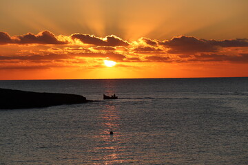 Sunset in the Mediterranean