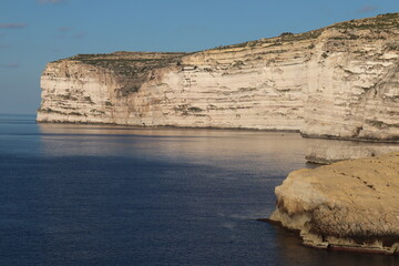 cliffs on the coast of gozo