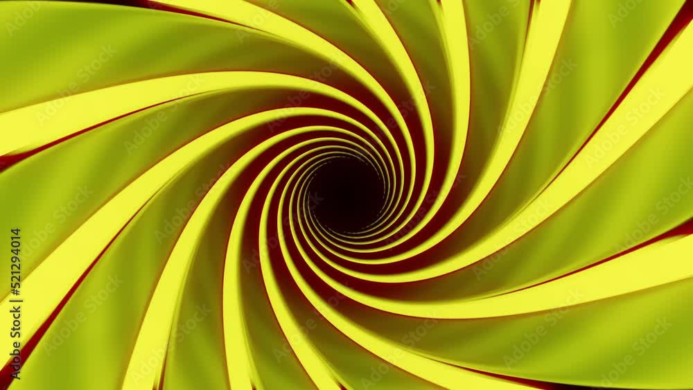 Poster abstract background with animated hypnotic tunnel. design. colorful spiral lines in endless rotating