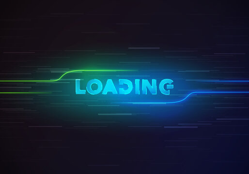 Loading Interface With Cyber Glitch Effect