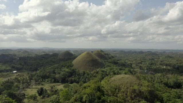 Iconic Chocolate Hills in Bohol Island in the Philippines