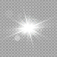 	
Glow isolated light effect set, lens flare, explosion, glitter, line, sun flash and stars. Abstract special effect element design. Shine ray with lightning	