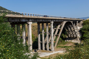 View of the viaduct from Santamaria Orlea, Hunedoara