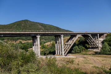 View of the viaduct from Santamaria Orlea, Hunedoara