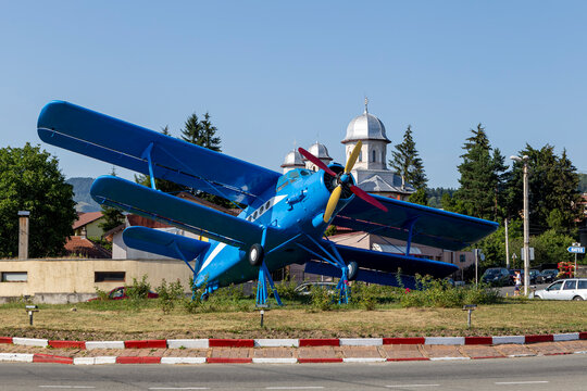 The airplane monument from Petrosani, Hunedoara, Romania.