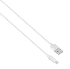 cable with USB and micro-USB connector, isolated on white background