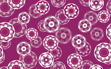 Seamless pattern with geometric aboriginal ornament. Ethnic tribal rounded color background. Afican, australian motiph. Dots painting. Vector illustration, template design for cloth, card, fabric