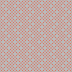 Seamless surface pattern with symmetric geometric ornament. Round spots texture. Circles abstract background. Polka dot motif. For digital paper, textile print, web design. Vector art illustration