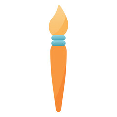 Flat illustration of paint brush. Isolated element. 