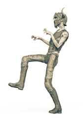 undead viking is walking slowly