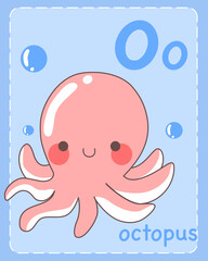 Alphabet flashcards O with pictures