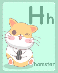 Alphabet flashcards H with pictures