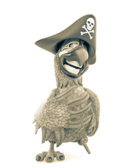 parrot cartoon is so happy