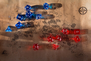 The battle of dice on the fantasy map