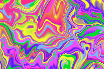 Abstract liquid illusion rainbow modern retro trendy illustration pattern as banner, cover and background