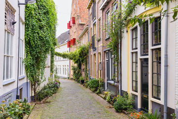 Fototapeta na wymiar scenic alley in Zutphen, Netherlands