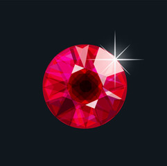Red diamond cartoon vector illustration