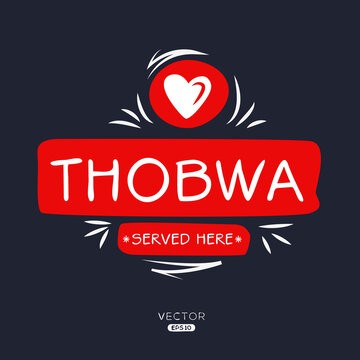 Creative (Thobwa) drink, Thobwa sticker, vector illustration.