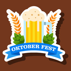 Oktoberfest Traditional Festival Mug of Beer Sticker